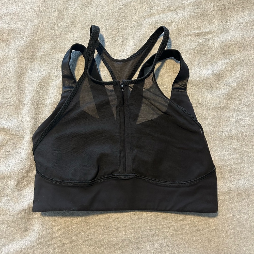 Black Mesh Lulu Lemon Sports Bra